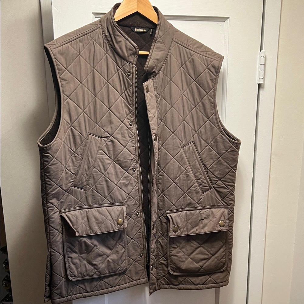 Barbour Men's Quilted Tan Vest